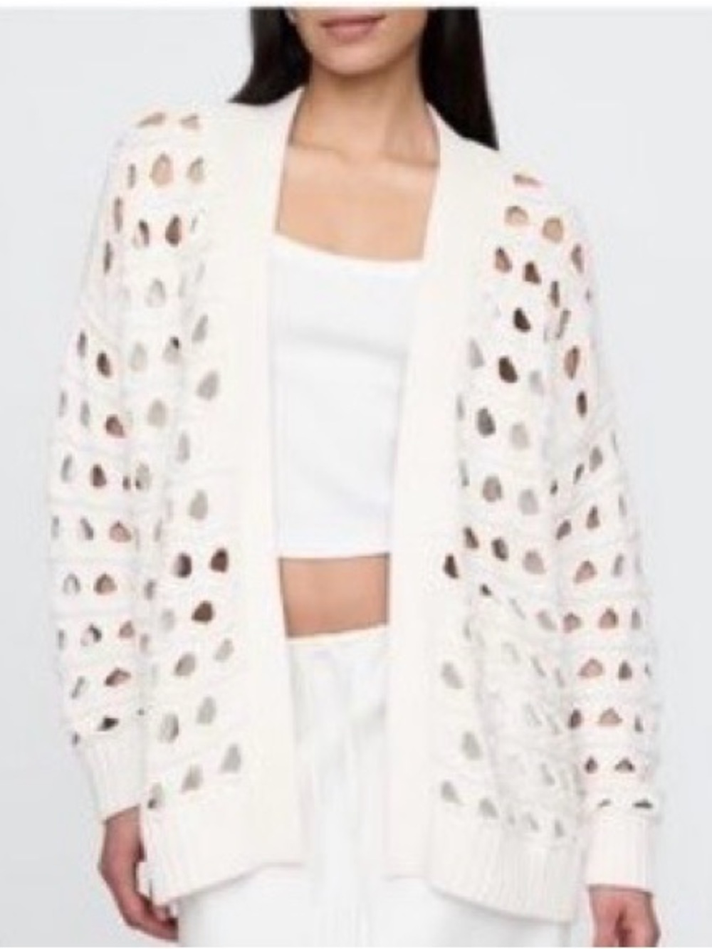NWT GAP Open-Knit Chocolate Brown Women's Cardigan